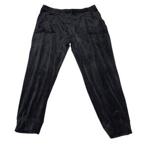House Of Harlow 1960 Women Black Nicole Richie Velvet‎ Jogger Pants Size 1X